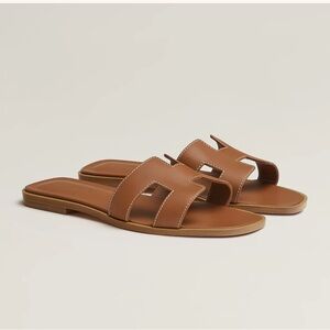Hermes Oran Sandals “Gold”